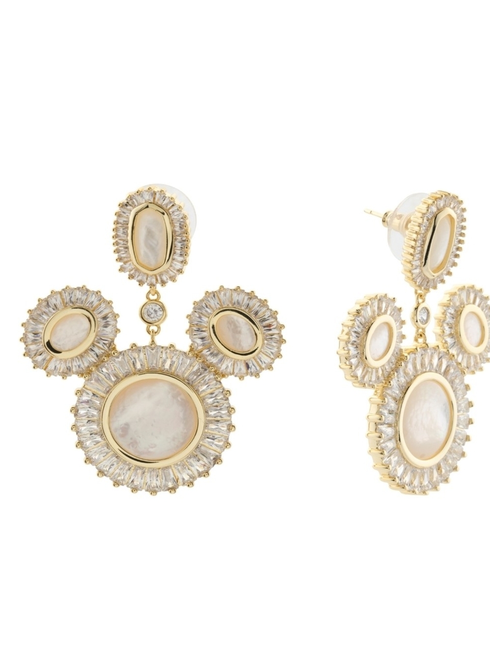 Kendra Scott Gold and Mother-of-Pearl Crystal Drop Earrings